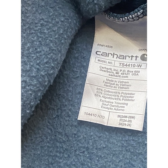 Carhartt Women's Chase Crewneck Relaxed Fit  Logo Sleeve Sweatshirt Sz 3X - Picture 7 of 8